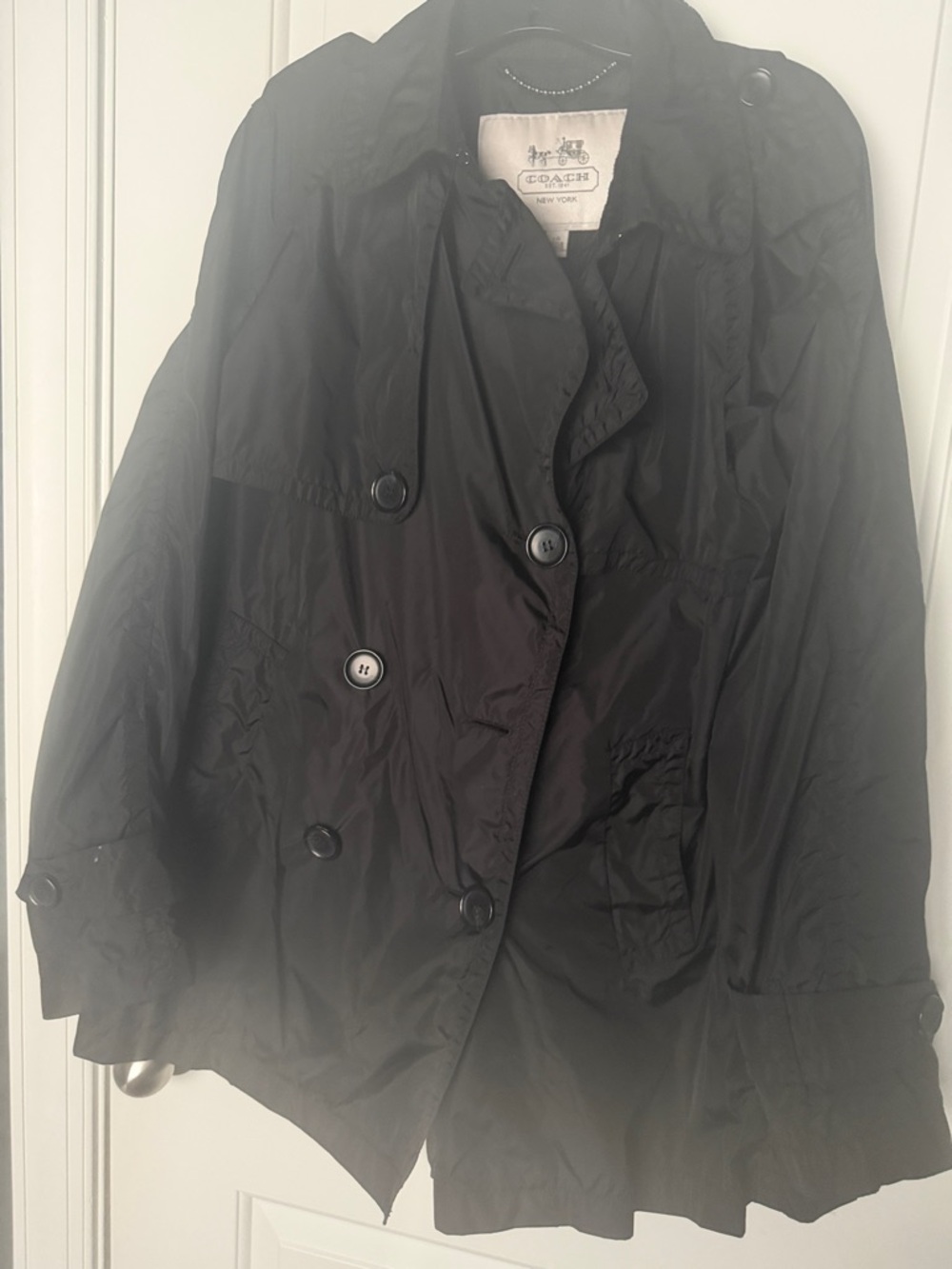 Coach Black Double-Breasted Trench Coat